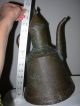 Huge Old Antique Copper Kettle Pitcher Dovetailed Tooled Handle Holds 4 Liters Primitives photo 10