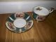 Paragon Tea Cup And Saucer Made In England Green With Fruit Pattern - Bone China Cups & Saucers photo 1