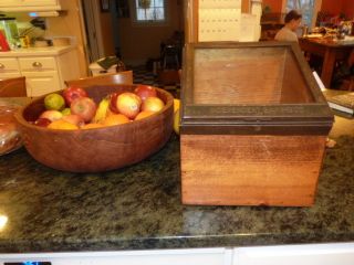 Antique 1912 Independent Baking Co.  Counter Style Glass & Wood & Metal Box photo