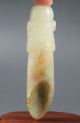Old Chinese Hetian Jade Hand - Carved Tea Spoon,  Fine Carving,  No.  A487 Other photo 4