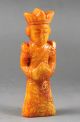 Old Chinese Hetian Jade Hand - Carved Jade Statue Ancient Man 3 Inch Men, Women & Children photo 1