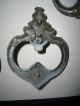 5 Vintage Antique Brass Hardware Drawer Ring Pulls Handles Knobs Door Knobs & Handles photo 2