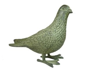 Chinese Bronze Pigeon/love Bird,  Detail Feather Pattern photo