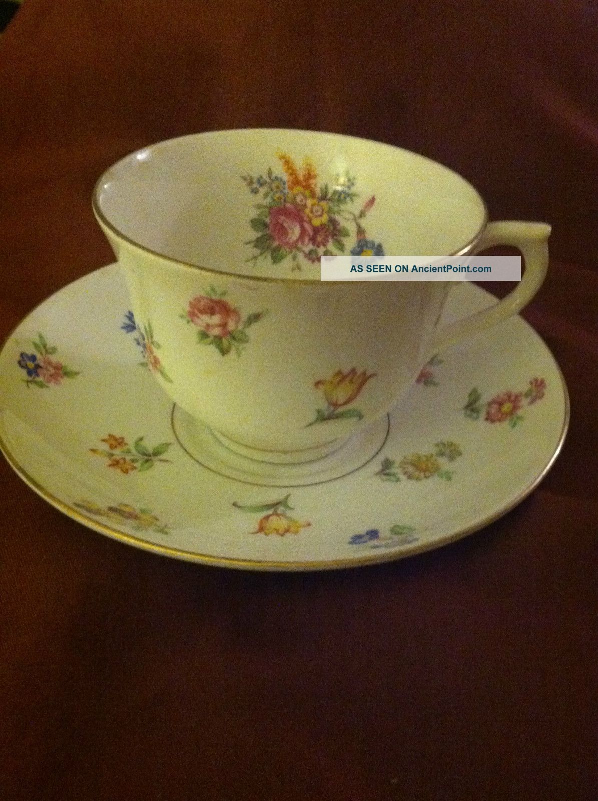 Vintage Cup & Saucer Calclough England Bone China Floral Great Gift Idea Cups & Saucers photo