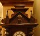 Antique German Dark Wall Clock Approximately 1890 Runs Well (b) Clocks photo 1