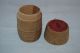 Vintage 1920 ' S Carved Oak Wooden Mini Barrel Boxes photo 4