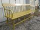 Sunny Yellow Cottage Hand Painted Deacon ' S Bench Windsor Bench Unknown photo 3