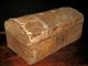1800 - 30s Hide Covered Trunk Document Box Lock Chest Box Leather American Antique 1800-1899 photo 1