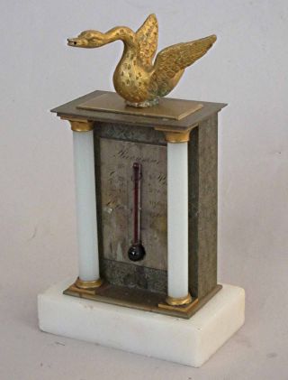 Rare Georgian Antique Reaumur Scale Spirit Thermometer 1750 Barometer Microscope photo