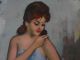 Retro Vintage 60s European Ballerina Framed Oil Painting Other photo 1