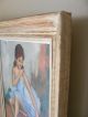 Retro Vintage 60s European Ballerina Framed Oil Painting Other photo 2