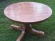 Stunning Antique 1930 ' S Solid Oak Dining Or Kitchen Pedestal Table 1900-1950 photo 1