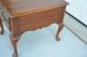 Cherry Queen Anne Side Table With 2 Drawers By Henkel Harris Post-1950 photo 1