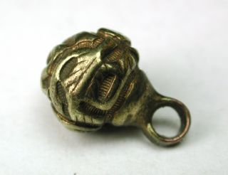 Antique Brass Chinese Robe Button With Hand Hammered Design photo