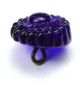 Antique Charmstring Glass Button Cobalt Blue Candy Mold Swirl Back Buttons photo 1