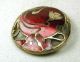 Antique French Enamel Button Art Nouveau Floral Design Buttons photo 1