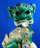 Pair Of Hand Painted Porcelain Chinese Foo Dogs Large & Heavy Foo Dogs photo 10