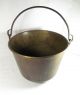 Antique Brass Hanging Pot,  Hearth Cooking,  Good Condition Hearth Ware photo 1