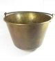 Antique Brass Hanging Pot,  Hearth Cooking,  Good Condition Hearth Ware photo 2