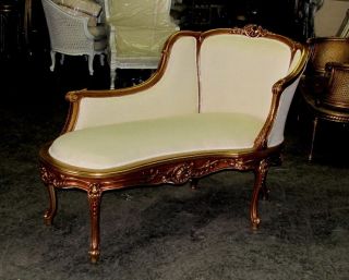 Gorgeous Gilt French Louis Xv Chaise Lounge Daybed photo