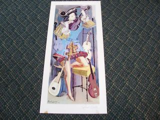 Vintage Hand Signed Raul Soldi Modernist Poster,  Print Davenports Listed photo
