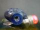 Elder Scenery Carved Chinese Blue Peking Glass Snuff Bottle Snuff Bottles photo 2