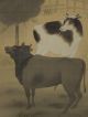 Japanese Hanging Scroll 玉泉 Kakejiku Japan Painting Art Hand Painted Jiku Cow 510 Paintings & Scrolls photo 2