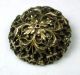 Antique Brass Dome Button Fancy Botanical Overlay Buttons photo 1