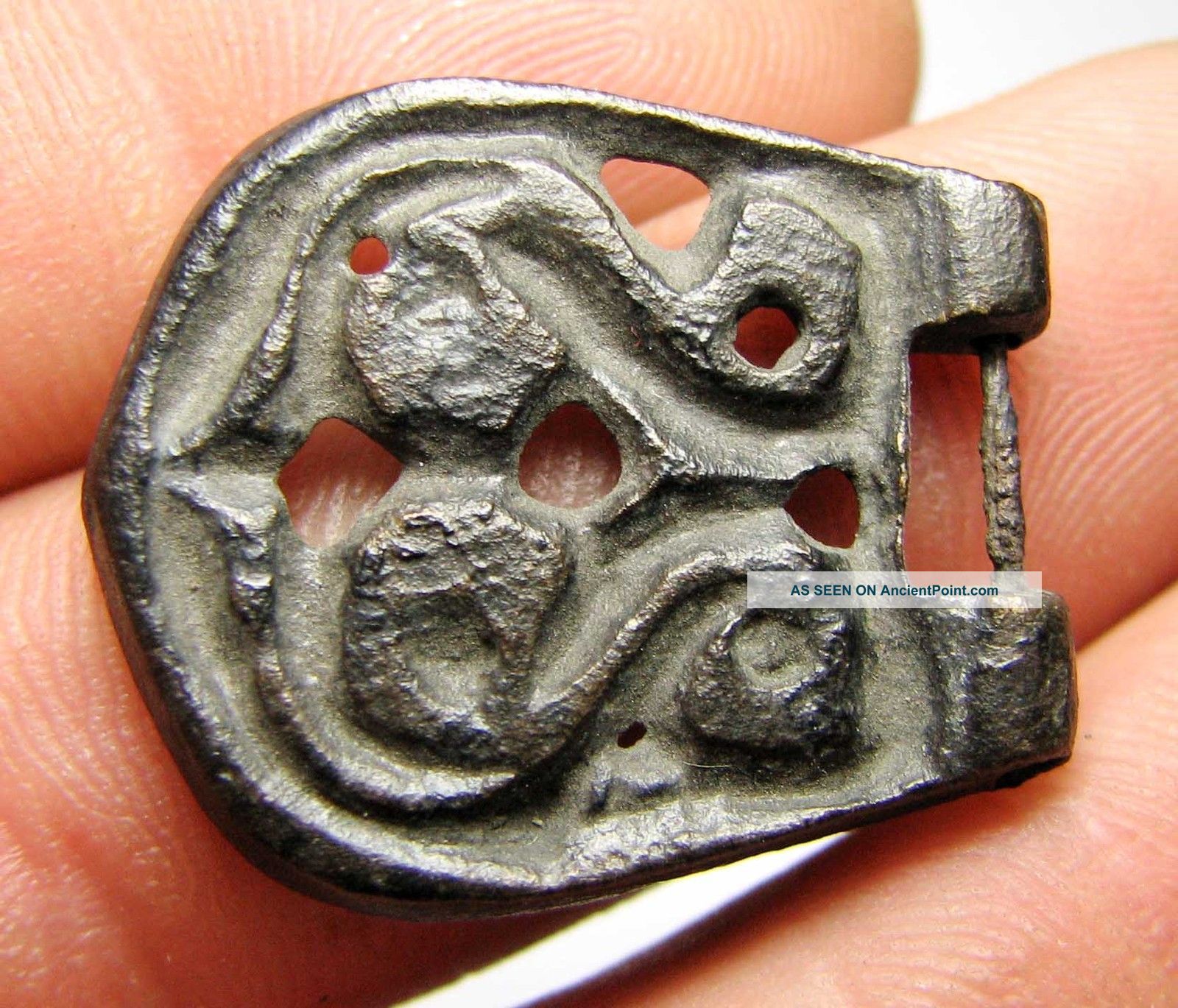 Matncat84 An Avar Culture Bronze Open Worked Belt / Strap End G191 Roman photo