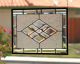 Beveled Diamonds V Large Clear Stained Glass Window Panel With Faceted Bevels 1940-Now photo 1