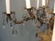 10 Light Brass Chandelier With Cut Glass Crystals Chandeliers, Fixtures, Sconces photo 2