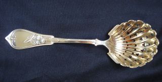 Antique Coin Silver Large Berry Spoon See Hallmark photo