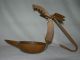 Old 18th - 19th Century Hand Wrought Copper Complete Betty Oil Lamp Pennsylvania?? Primitives photo 2