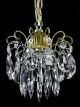 Antique Crystal Chandelier Light Ornate Crown Bronze Brass Old Hanging Pendant Chandeliers, Fixtures, Sconces photo 4