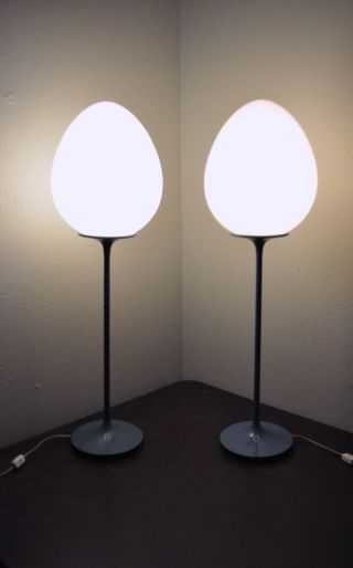 Curry Design Line Vtg Mid Century Modern Tulip Egg Table Lamp Stemlite Laurel Er photo