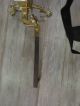 A Pair Of Polished Brass Federal Style Antique Andirons Metalware photo 2