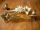 Pair Of Antique Art Deco Art Nouveau Brass Wall Piano Candle Holders Sconces Art Deco photo 1