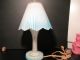 Stylish Art Deco Frosted Table/dresser/night Stand Lamp Lamps photo 2