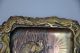 Antique Chinese Dragon Junk Music Musician Copper Tray Utensil Metalware photo 5