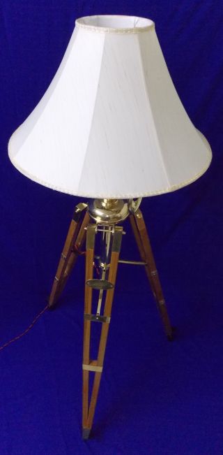 Royal Marine Brass Tripod Lamp Designer Floor Tripod Lamp photo