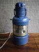 Blue Vintage Electric Railway Lantern Working,  Good Decorative Collectable Lamp Lamps & Lighting photo 1