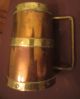 Antique Handmade Heavy Thick Copper And Brass Mug Stein Drinking Old Cup Metalware photo 6