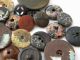 61 Antique Vintage Buttons Victorian Old Picture Fleck Silver Pearl Inlay Wood Buttons photo 4