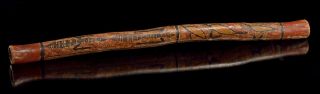 Didgeridoo From Australia From Early 20th Century; Tribal Art Didjeridoo Ethno photo