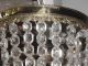 Antq Bronze Crystal Beads Chandelier Ceiling Sconce 10 