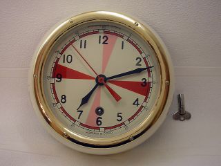 Vintage Ussr Navy Boat/ship Submarine Cabin Radio Deck - House Clock Vostok 8 Days photo