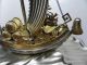 Masterly Hand Crafted Antique Japanese Sterling Silver Enamel Treasure Ship Other photo 10