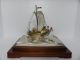 Masterly Hand Crafted Antique Japanese Sterling Silver Enamel Treasure Ship Other photo 3