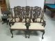(8) Antique Hand Carved Ball & Claw Mahogany Chairs 2 Arm Chairs 1900-1950 photo 1