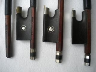 Old/vintage Violin Bows 4 E.  Sartory Victor Fetique Vuillaume Ernst Brands photo